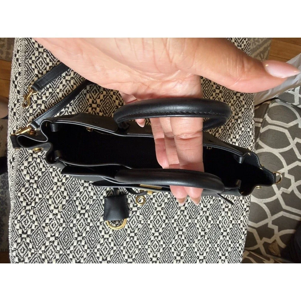 BALENCIAGA Bel Air Mini Black Leather Carry All Bag. Retails $3,650 - Picture 14 of 16